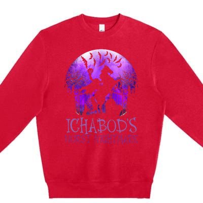 IchabodS Worst Nightmare Headless Horseman Halloween Premium Crewneck Sweatshirt