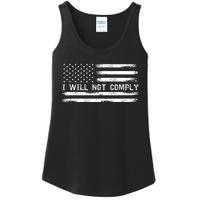 I Will Not Comply Funny Gift Ladies Essential Tank