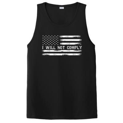 I Will Not Comply Funny Gift PosiCharge Competitor Tank