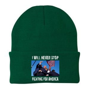 I Will Never Stop Donald Trump Supporter Assassination Knit Cap Winter Beanie