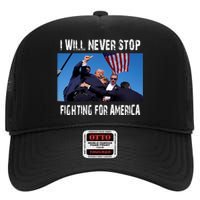 I Will Never Stop Donald Trump Supporter Assassination High Crown Mesh Back Trucker Hat