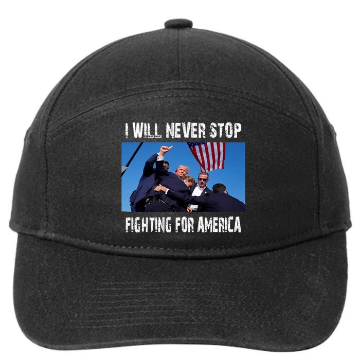 I Will Never Stop Donald Trump Supporter Assassination 7-Panel Snapback Hat