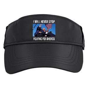 I Will Never Stop Donald Trump Supporter Assassination Adult Drive Performance Visor