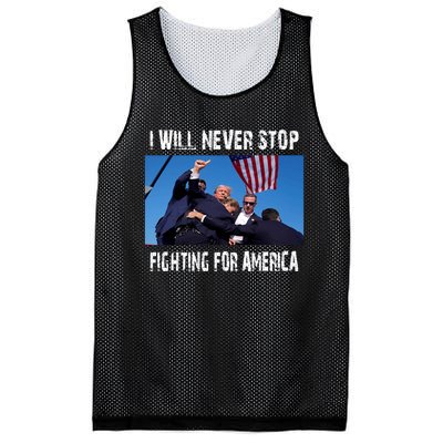 I Will Never Stop Donald Trump Supporter Assassination Mesh Reversible Basketball Jersey Tank