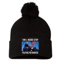 I Will Never Stop Donald Trump Supporter Assassination Pom Pom 12in Knit Beanie