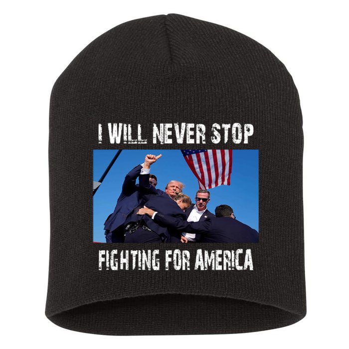 I Will Never Stop Donald Trump Supporter Assassination Short Acrylic Beanie