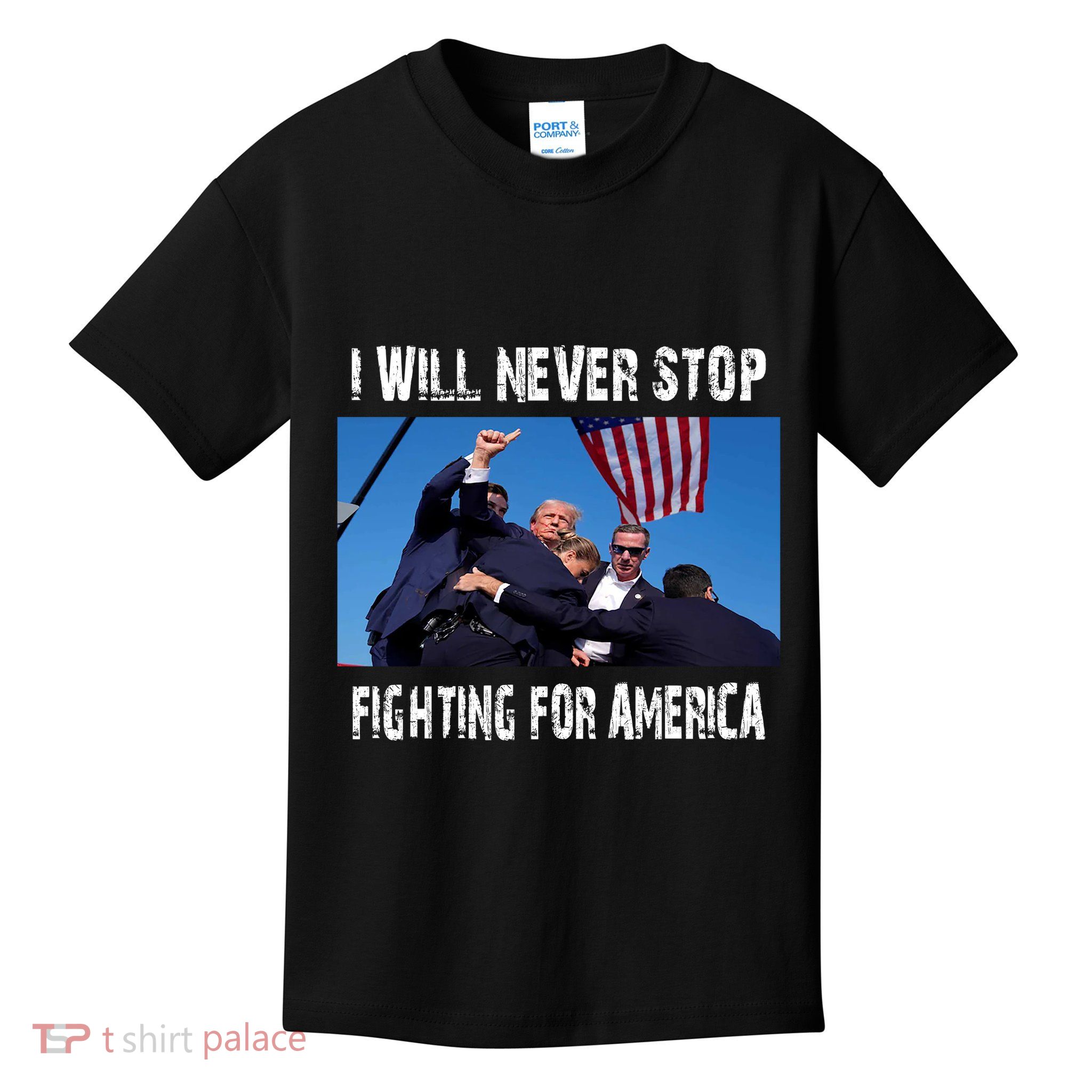 I Will Never Stop Donald Trump Supporter Assassination Kids T-Shirt