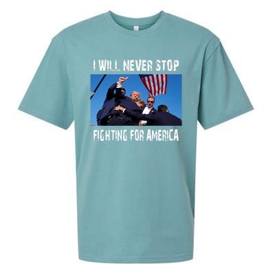 I Will Never Stop Donald Trump Supporter Assassination Sueded Cloud Jersey T-Shirt