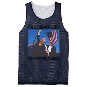 I Will Never Stop Fighting For America Mesh Reversible Basketball Jersey Tank