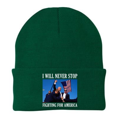 I Will Never Stop Fighting For America Knit Cap Winter Beanie