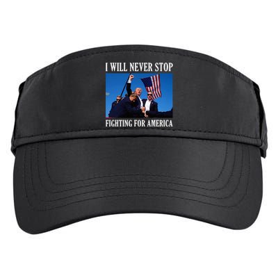 I Will Never Stop Fighting For America Adult Drive Performance Visor