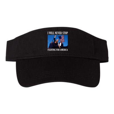 I Will Never Stop Fighting For America Valucap Bio-Washed Visor