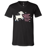 I Will Not Tolerate Your Bull Shit But I Wish You Peace V-Neck T-Shirt