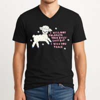 I Will Not Tolerate Your Bull Shit But I Wish You Peace V-Neck T-Shirt