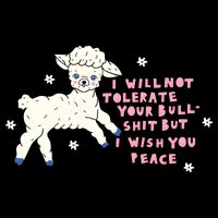 I Will Not Tolerate Your Bull Shit But I Wish You Peace Drawstring Bag