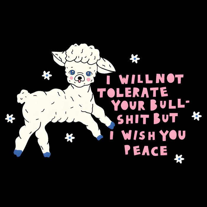 I Will Not Tolerate Your Bull Shit But I Wish You Peace Drawstring Bag