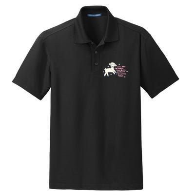 I Will Not Tolerate Your Bull Shit But I Wish You Peace Dry Zone Grid Polo