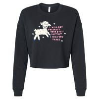 I Will Not Tolerate Your Bull Shit But I Wish You Peace Cropped Pullover Crew
