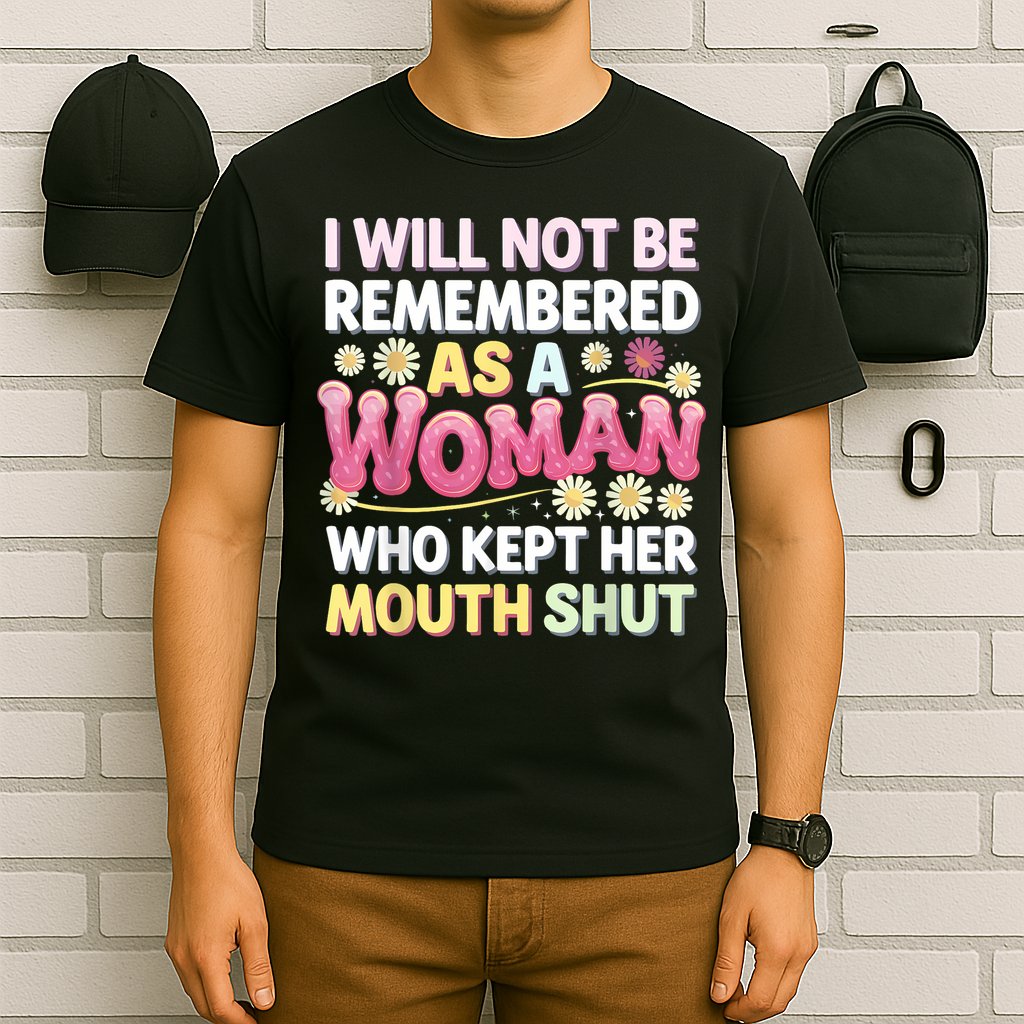 I Will Not Be Remembered As A Woman Who Kept Her Mouth Shut T-Shirt