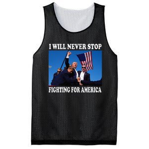 I Will Never Stop Fighting For America Mesh Reversible Basketball Jersey Tank