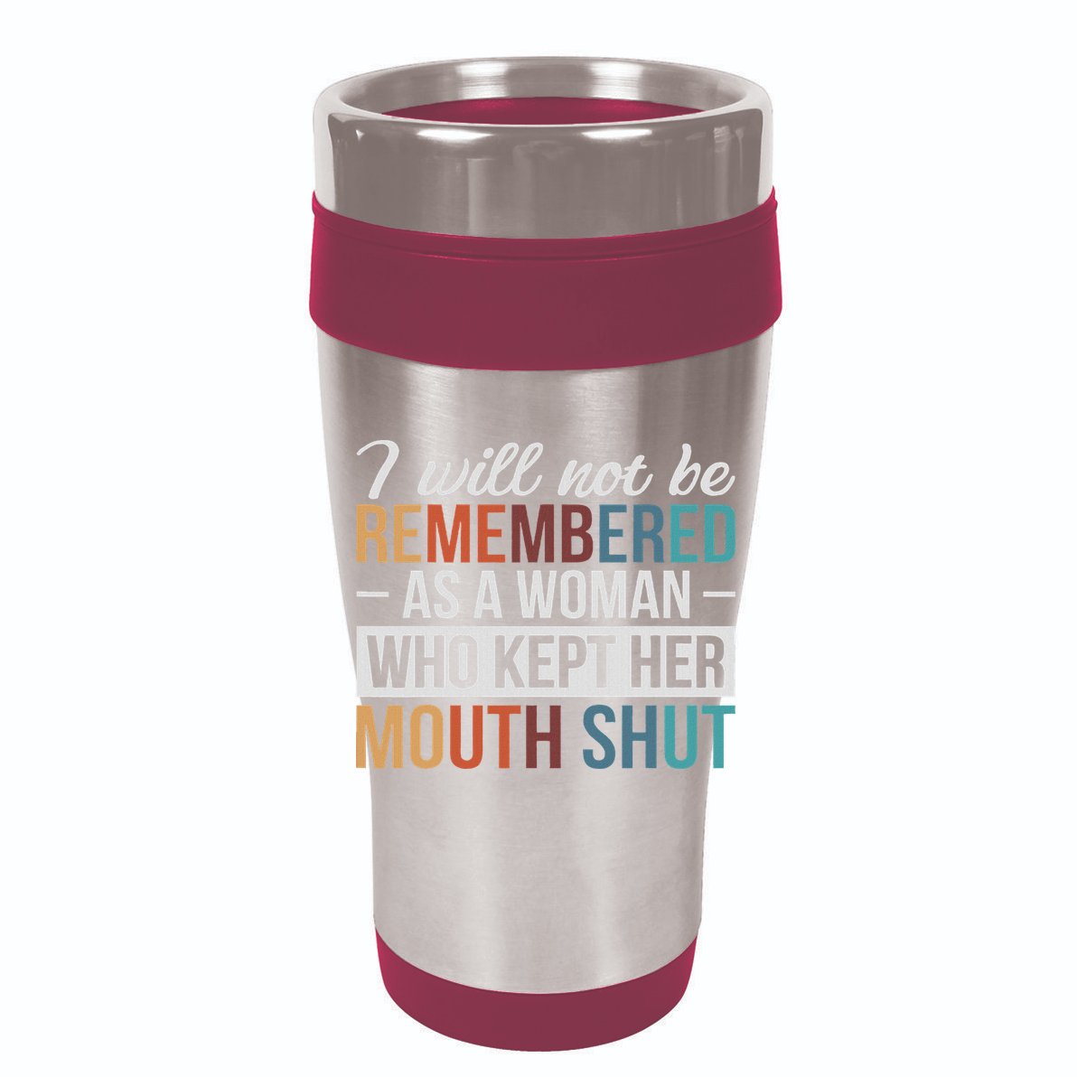 I Will Not Be Remembered As A Woman Who Kept Her Mouth Shut 7 Panel Mesh Trucker Snapback Hat