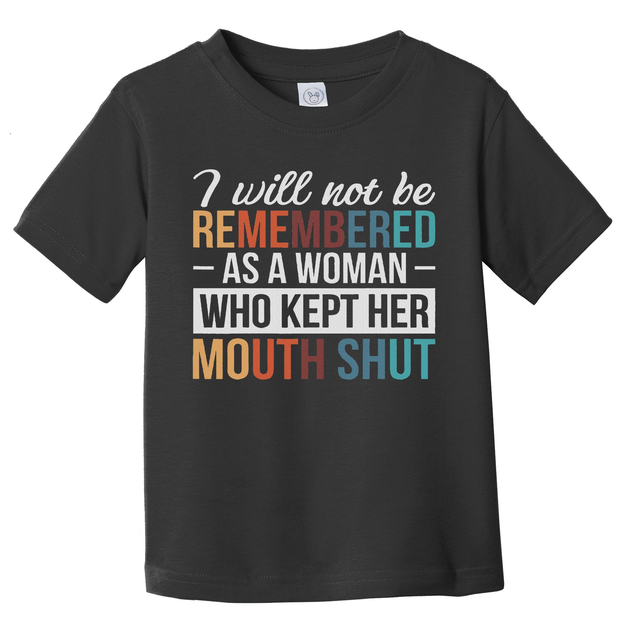 I Will Not Be Remembered As A Woman Who Kept Her Mouth Shut Toddler T-Shirt