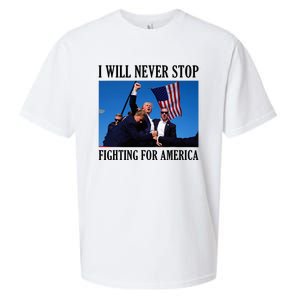 I Will Never Stop Fighting For America Sueded Cloud Jersey T-Shirt