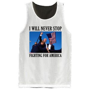 I Will Never Stop Fighting For America Mesh Reversible Basketball Jersey Tank