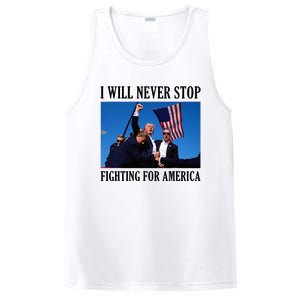 I Will Never Stop Fighting For America PosiCharge Competitor Tank