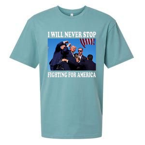 I Will Never Stop Fighting For America Sueded Cloud Jersey T-Shirt