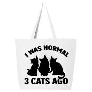 I Was Normal 3 Cats Ago Cat Kitten Kitty 25L Jumbo Tote