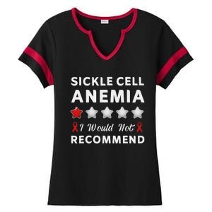 I Would Not Recommend Sickle Cell Anemia Awareness Gift Ladies Halftime Notch Neck Tee