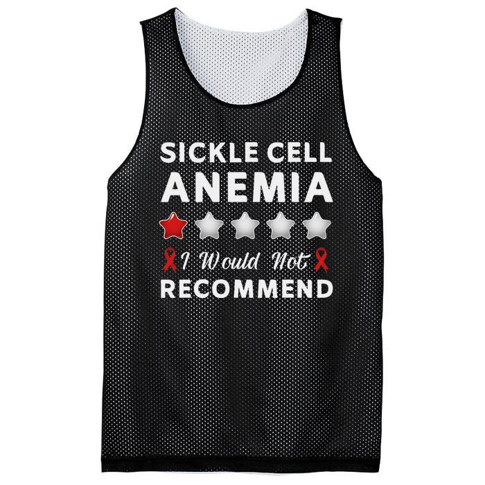 I Would Not Recommend Sickle Cell Anemia Awareness Gift Mesh Reversible Basketball Jersey Tank