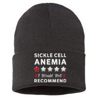 I Would Not Recommend Sickle Cell Anemia Awareness Gift Sustainable Knit Beanie