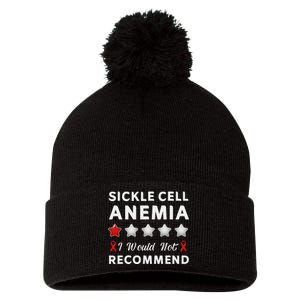 I Would Not Recommend Sickle Cell Anemia Awareness Gift Pom Pom 12in Knit Beanie