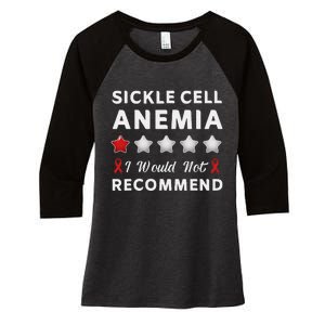 I Would Not Recommend Sickle Cell Anemia Awareness Gift Women's Tri-Blend 3/4-Sleeve Raglan Shirt