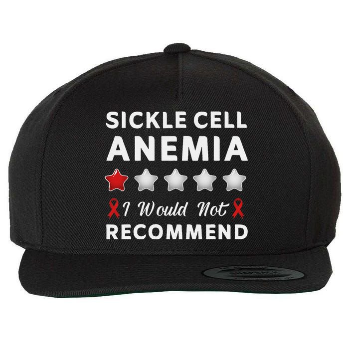 I Would Not Recommend Sickle Cell Anemia Awareness Gift Wool Snapback Cap