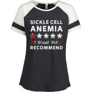 I Would Not Recommend Sickle Cell Anemia Awareness Gift Enza Ladies Jersey Colorblock Tee