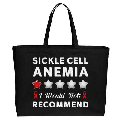 I Would Not Recommend Sickle Cell Anemia Awareness Gift Cotton Canvas Jumbo Tote