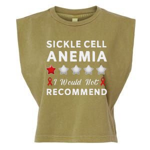 I Would Not Recommend Sickle Cell Anemia Awareness Gift Garment-Dyed Women's Muscle Tee