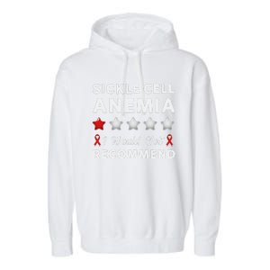 I Would Not Recommend Sickle Cell Anemia Awareness Gift Garment-Dyed Fleece Hoodie