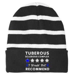 I Would Not Recommend Tuberous Sclerosis Complex Awareness Striped Beanie with Solid Band