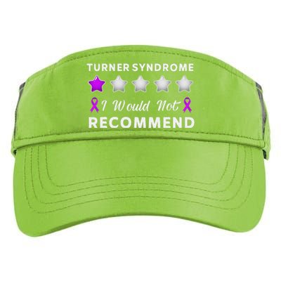 I Would Not Recommend Funny Turner Syndrome Awareness Gift Adult Drive Performance Visor