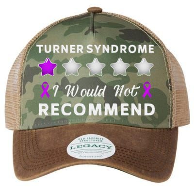 I Would Not Recommend Funny Turner Syndrome Awareness Gift Legacy Tie Dye Trucker Hat