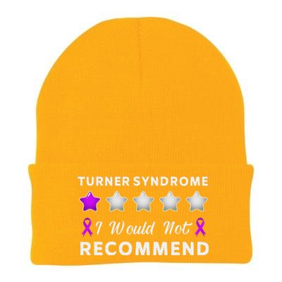 I Would Not Recommend Funny Turner Syndrome Awareness Gift Knit Cap Winter Beanie