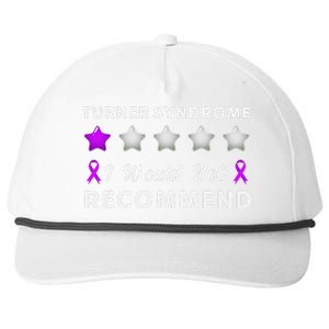 I Would Not Recommend Funny Turner Syndrome Awareness Gift Snapback Five-Panel Rope Hat