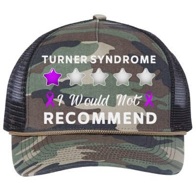 I Would Not Recommend Funny Turner Syndrome Awareness Gift Retro Rope Trucker Hat Cap