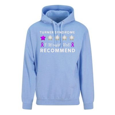 I Would Not Recommend Funny Turner Syndrome Awareness Gift Unisex Surf Hoodie