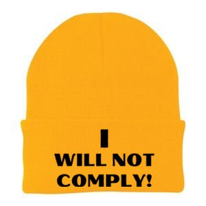 I Will Not Comply Design #IWillNotComply Knit Cap Winter Beanie