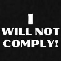 I Will Not Comply Design #IWillNotComply Ladies PosiCharge Tri-Blend Wicking Tank